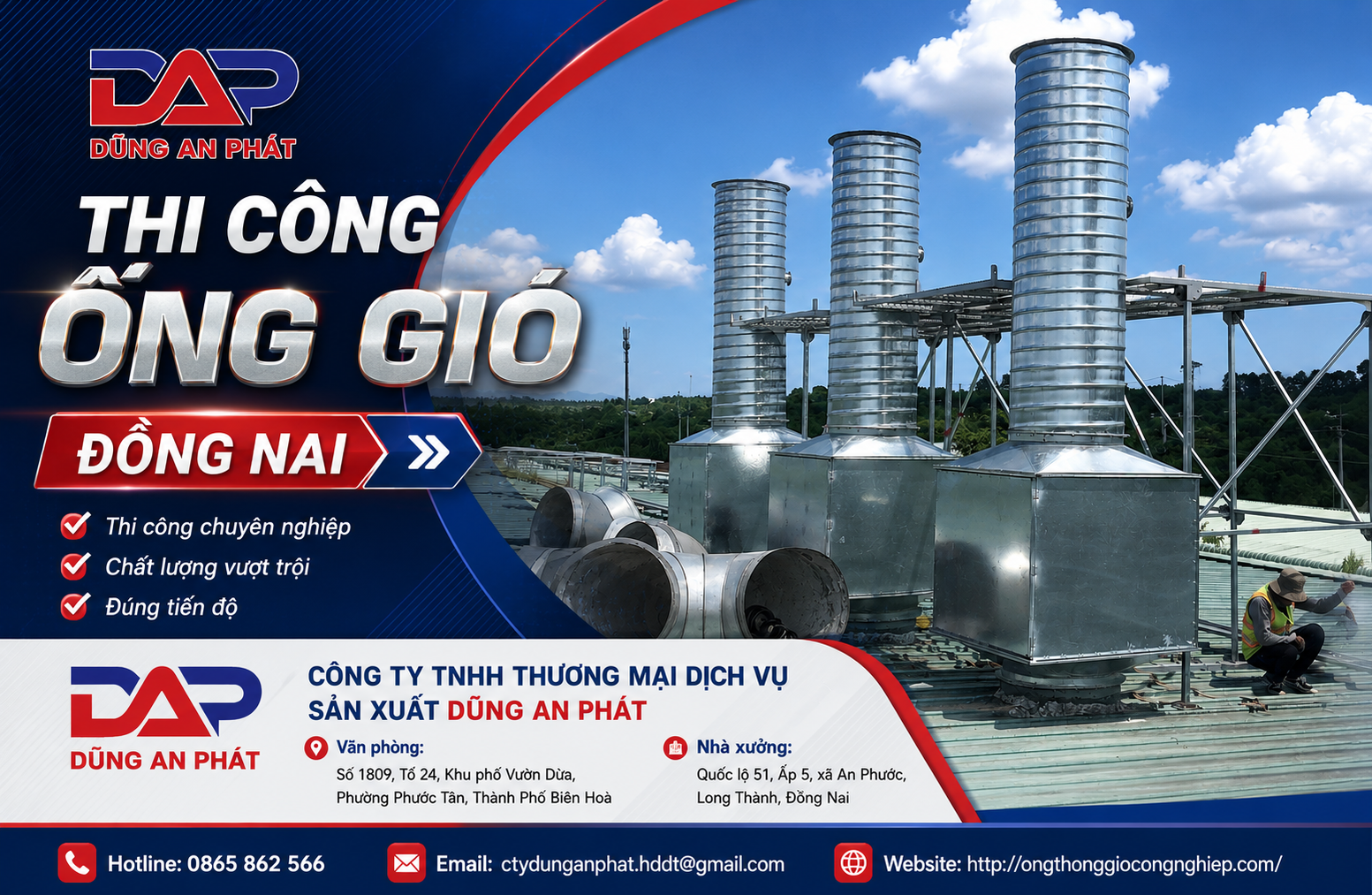 Thi công ống gió Đồng Nai