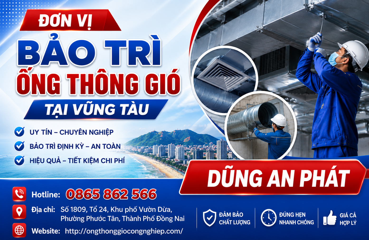 Đơn vị bảo trì ống thông gió tại Vũng Tàu
